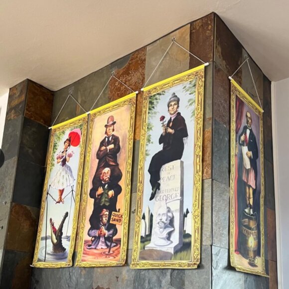 Halloween Decorations Large 4 PCS Haunted Mansion Stretching Portraits Vintage W - Picture 4 of 8